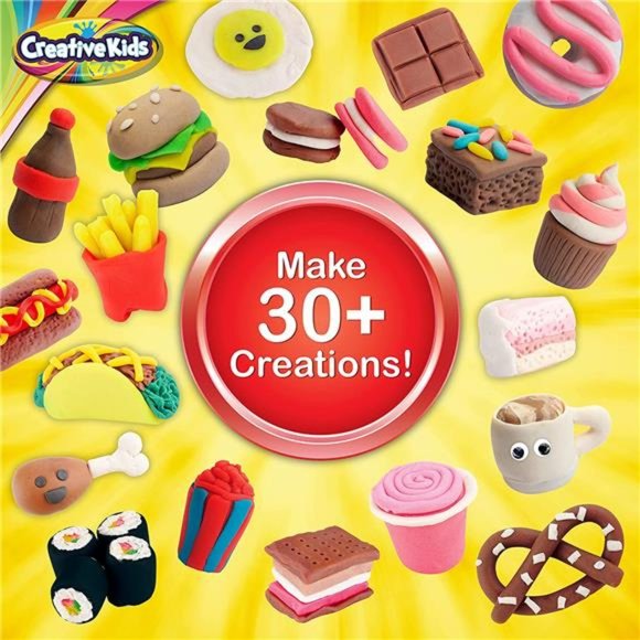 Air Clay Foodie Creations 30 Clay Charms with 13 Colors for Ages 6+ - Picture 4 of 7